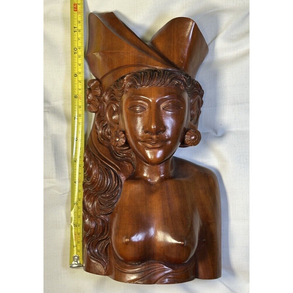 Balinese Treasure: 12" Hand-Carved Wooden Keradjinan Masterpiece